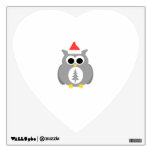 Gray christmas owl room decals