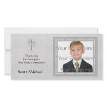 Gray Circles, Cross, Religious Photo Card