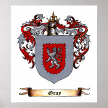 Gray Coat of Arms Print