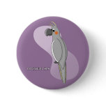 Gray Cockatiel Hen Pinback Button