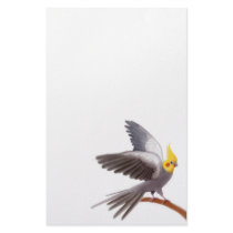 Gray Cockatiel Stationery