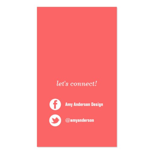Gray & Coral Modern Chevron Stripes Business Card Templates (back side)