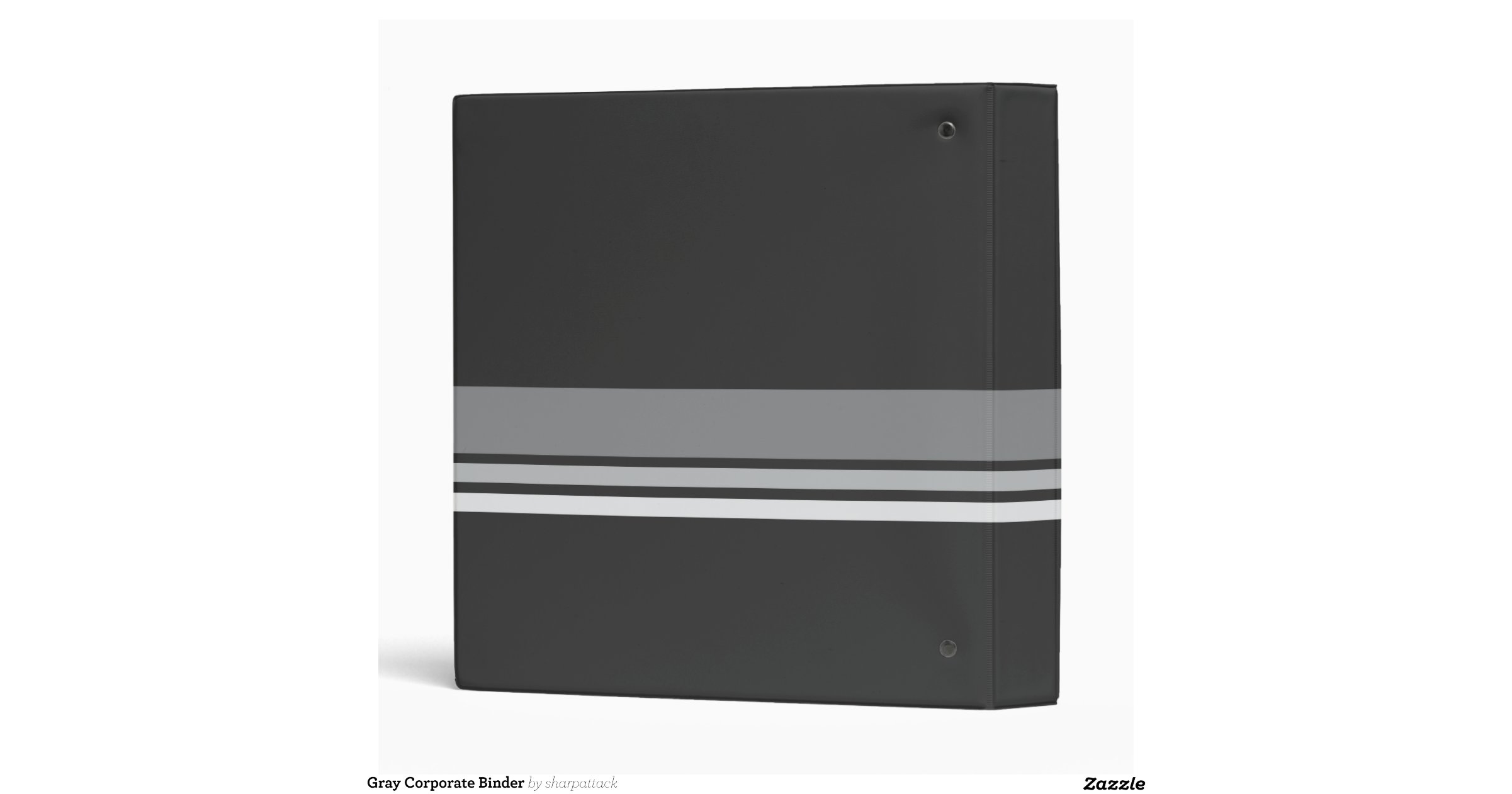 Gray Corporate Binder Zazzle