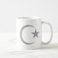Gray  Crescent & Star.png Mugs