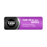 Gray Curve & Purple "THANK YOU for your BUSINESS" Return Address Labels