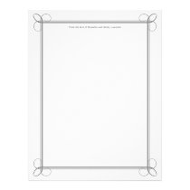 Gray Custom Stationery w/ Signature Heading Text Letterhead Design
