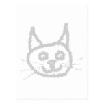 Gray Cute Cat. Post Card