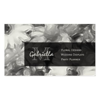 Gray Daisy : Monogram Business Cards Pack Of Standard Business Cards