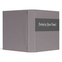 Gray Diamond Poetry Binder