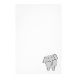 Gray Elephant. Customized Stationery