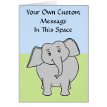 Gray Elephant Greeting Cards