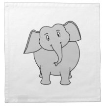 Gray Elephant. Napkin