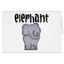 Gray Elephant Tshirts and Gifts Greeting Card