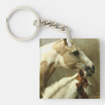 Gray Eventing Horse Keychain Acrylic Keychain