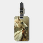 Gray Eventing Horse Luggage Tag