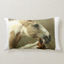 Gray Eventing Horse Pillow