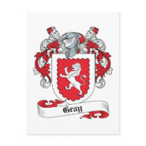 Gray Family Crest postcards by coatsofarms Gray Family Crest postcards
