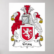 Gray Family Crest Posters