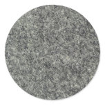 Gray felt fabric round sticker