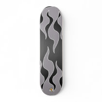 Gray Flame Board skateboards by BulldogHavenNW Gray Flame Board skateboards