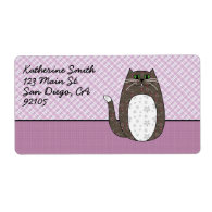 'Gray Folk Art Cat' label