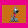 Gray Funny Dog Post Cards