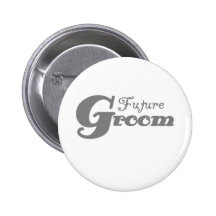 Gray Future Groom Pinback Buttons