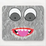 Gray Fuzz Monster Mousepads