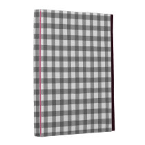 Gray Gingham iPad Folio caseable cases