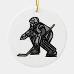Gray Goalie Christmas Tree Ornaments