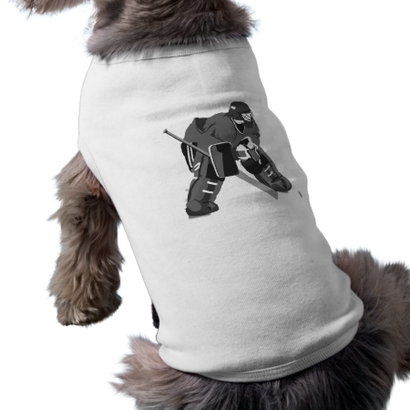 Gray Goalie Hockey Dog Shirt Gray Goalie Hockey Dog Shirt