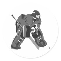 Gray Goalie Hockey stickers