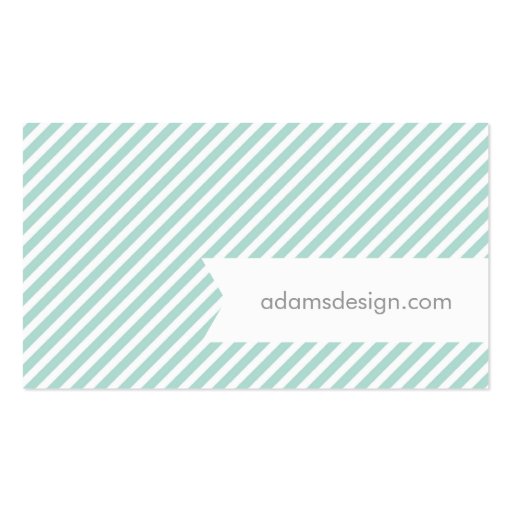Gray Green & Aqua Modern Bunting Business Card Templates (back side)