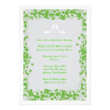 Gray & Green Shoes Bridal Shower Invitation