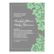 gray & green vineyard rehearsal dinner invites