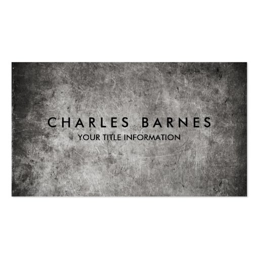 Gray Grunge Business Card (front side)