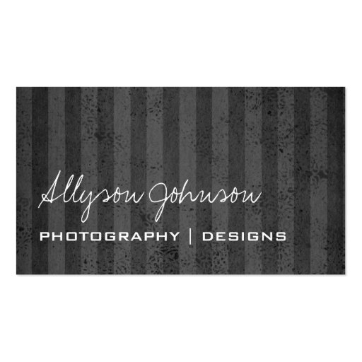 Gray Grunge Business Cards (front side)