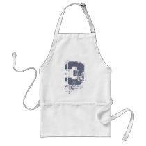 GRAY GRUNGE NUMBER 3 aprons