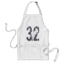 GRAY GRUNGE STYLE NUMBER 32 aprons