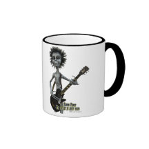 Gray Guitarist Coffee Mug