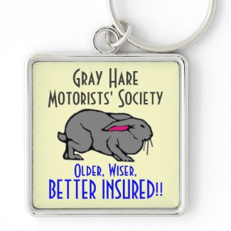 Gray Hare Motorists' keychain