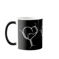 GRAY HEART mugs by willow_tree GRAY HEART mugs