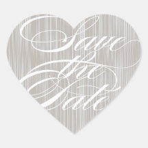 Gray Heart  |  Save the Date Envelope Seal Sticker