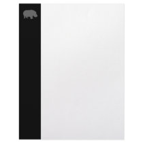 Gray Hippo Silhouette Letterhead