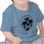 Gray Hollow Skull with Sunglasses Eyes T Shirt