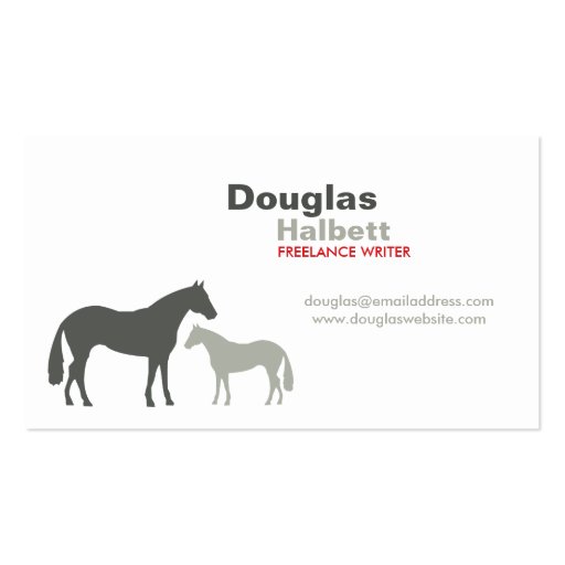 GRAY HORSES No. 2 Business Card (front side)