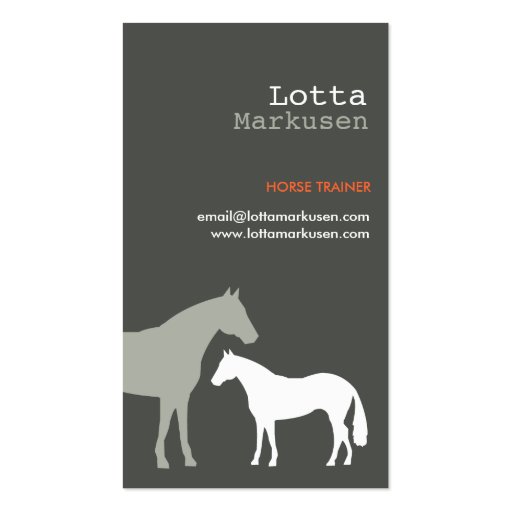 GRAY HORSES No. 3 Business Card (front side)