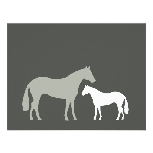 GRAY HORSES Personal Stationery/Notecard Custom Announcement