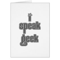 Gray I Speak Geek cards