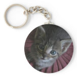 Gray Kitten Keychain